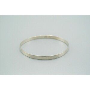 Silver Bracelet Plain Bangle Style 10.17g Sterling 925 2.75" Diameter DCJ Mark